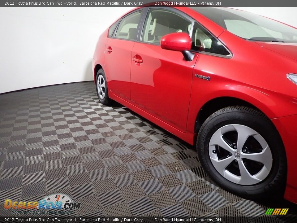 2012 Toyota Prius 3rd Gen Two Hybrid Barcelona Red Metallic / Dark Gray Photo #3