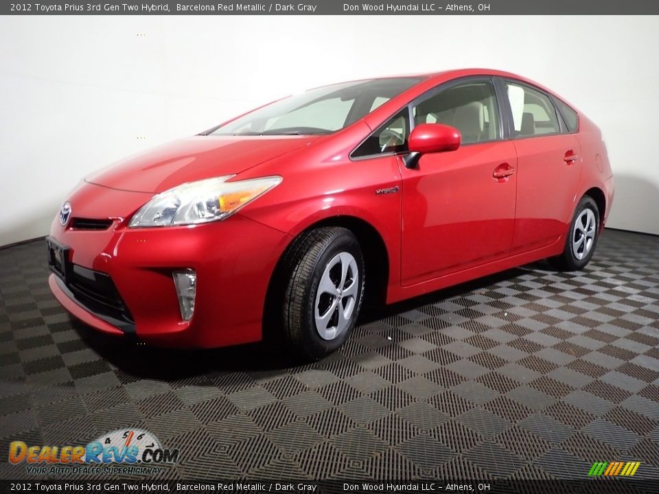 2012 Toyota Prius 3rd Gen Two Hybrid Barcelona Red Metallic / Dark Gray Photo #8