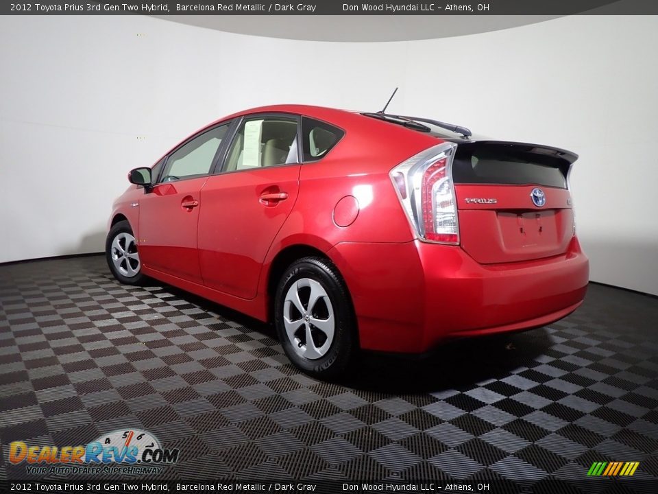 2012 Toyota Prius 3rd Gen Two Hybrid Barcelona Red Metallic / Dark Gray Photo #11