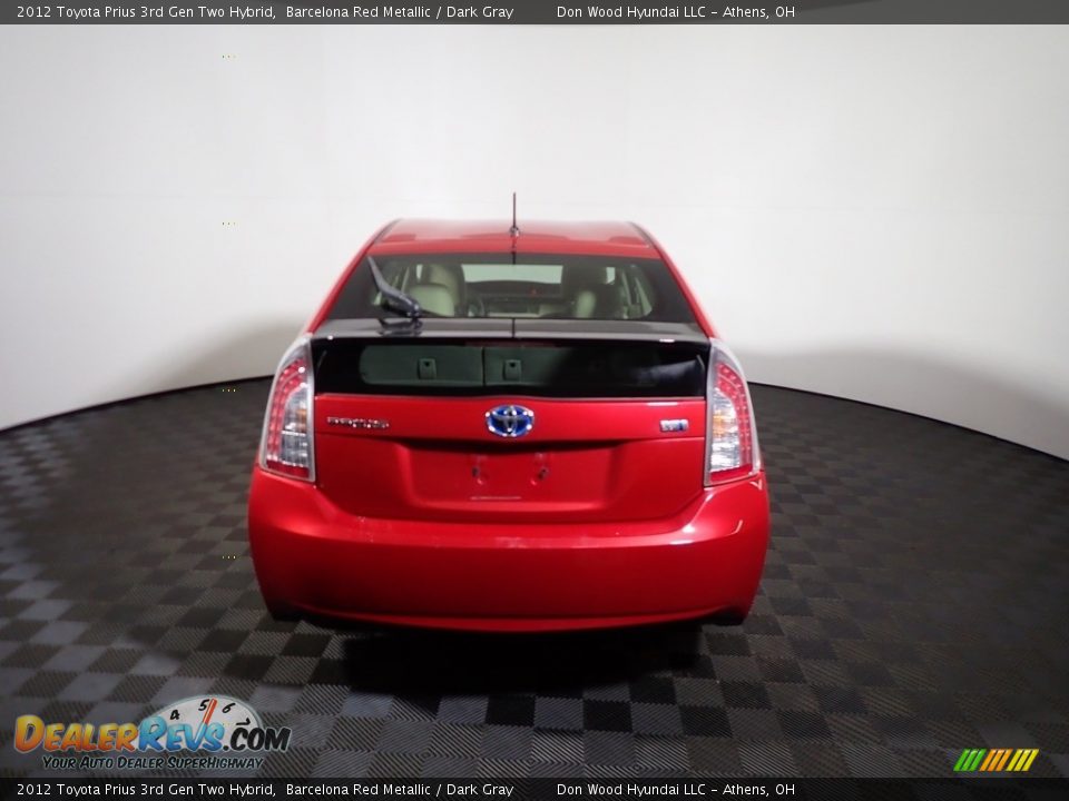 2012 Toyota Prius 3rd Gen Two Hybrid Barcelona Red Metallic / Dark Gray Photo #12