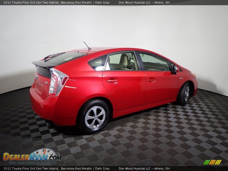 2012 Toyota Prius 3rd Gen Two Hybrid Barcelona Red Metallic / Dark Gray Photo #16