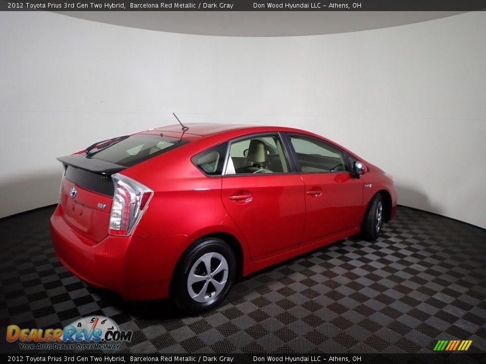 2012 Toyota Prius 3rd Gen Two Hybrid Barcelona Red Metallic / Dark Gray Photo #17