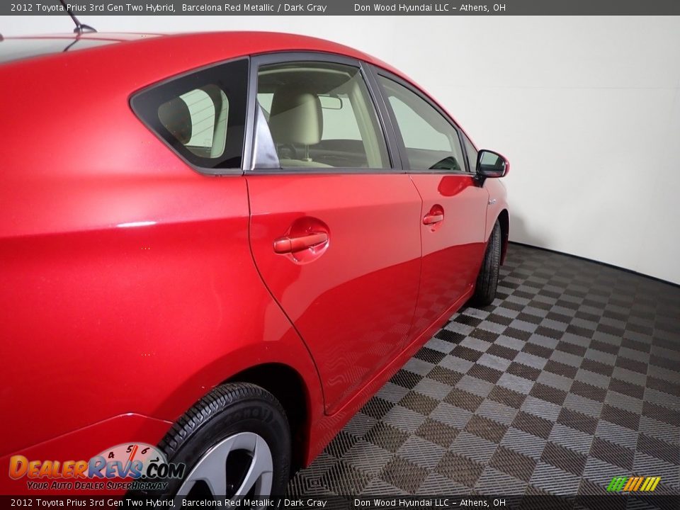 2012 Toyota Prius 3rd Gen Two Hybrid Barcelona Red Metallic / Dark Gray Photo #19