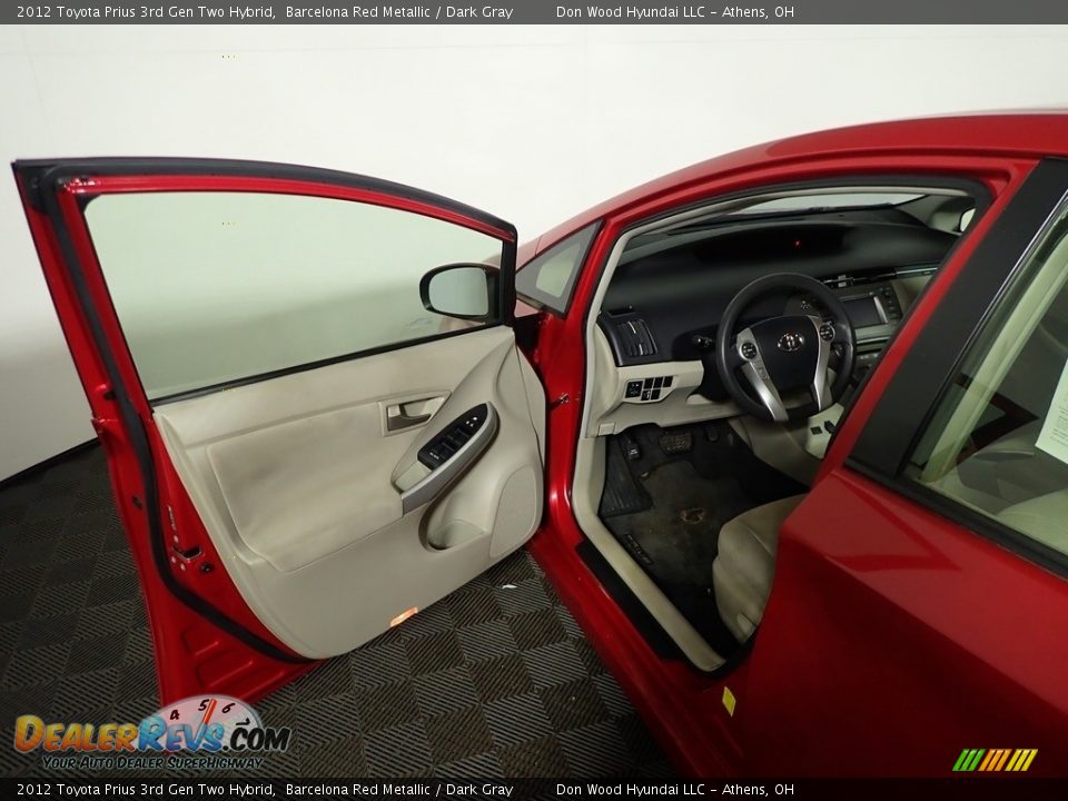 2012 Toyota Prius 3rd Gen Two Hybrid Barcelona Red Metallic / Dark Gray Photo #20