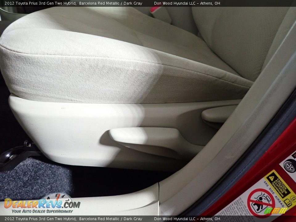 2012 Toyota Prius 3rd Gen Two Hybrid Barcelona Red Metallic / Dark Gray Photo #23