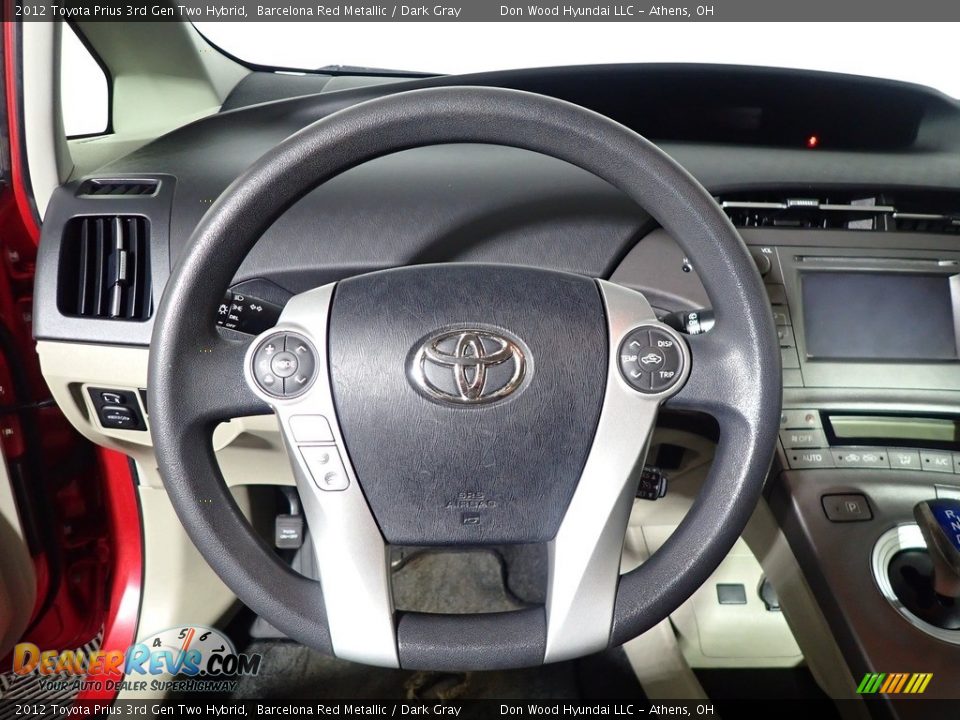 2012 Toyota Prius 3rd Gen Two Hybrid Barcelona Red Metallic / Dark Gray Photo #25