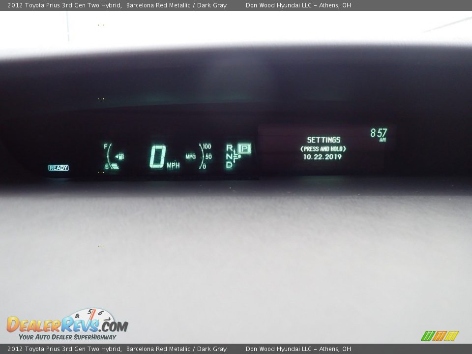 2012 Toyota Prius 3rd Gen Two Hybrid Barcelona Red Metallic / Dark Gray Photo #26