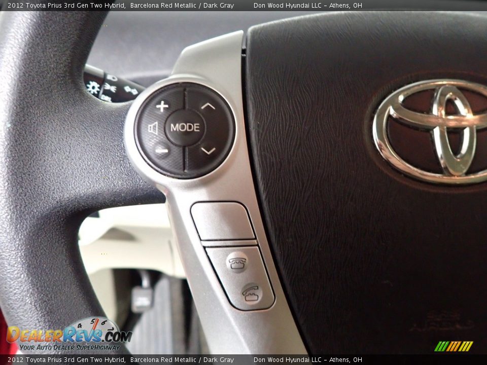 2012 Toyota Prius 3rd Gen Two Hybrid Barcelona Red Metallic / Dark Gray Photo #27