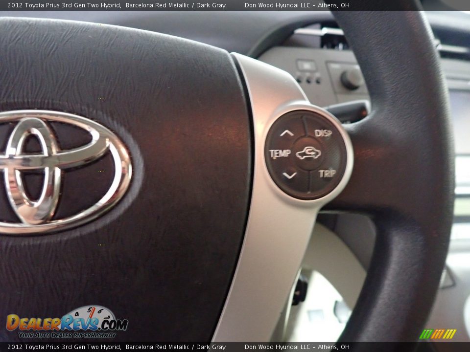 2012 Toyota Prius 3rd Gen Two Hybrid Barcelona Red Metallic / Dark Gray Photo #28