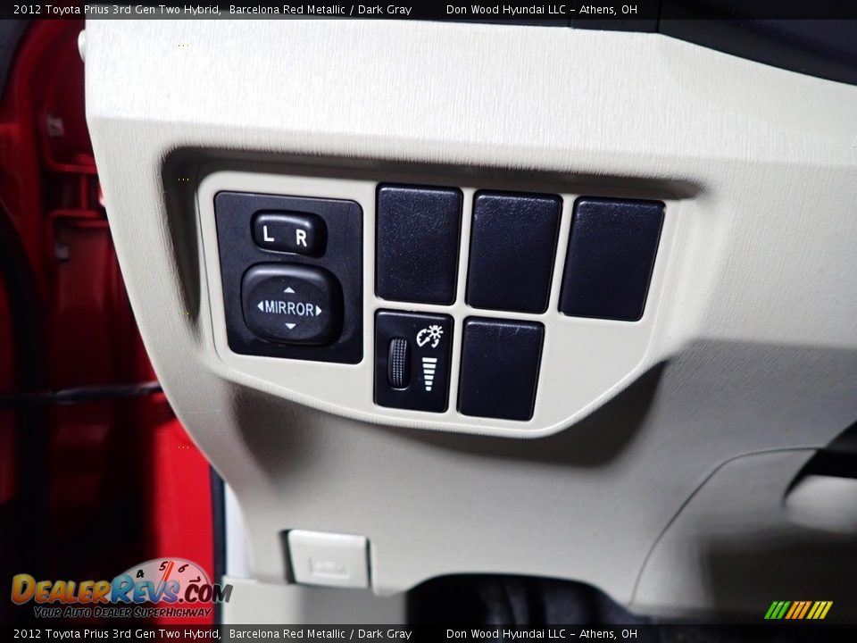 2012 Toyota Prius 3rd Gen Two Hybrid Barcelona Red Metallic / Dark Gray Photo #29