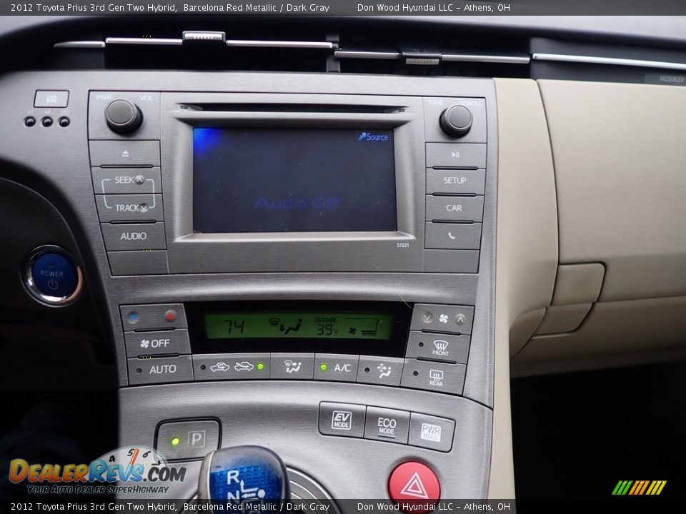 2012 Toyota Prius 3rd Gen Two Hybrid Barcelona Red Metallic / Dark Gray Photo #31