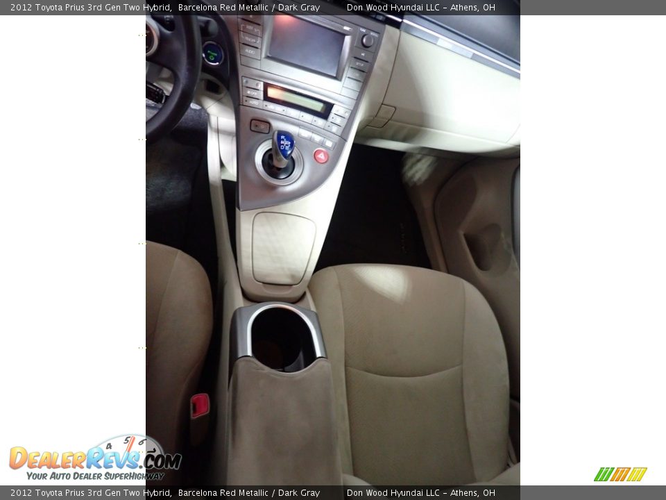 2012 Toyota Prius 3rd Gen Two Hybrid Barcelona Red Metallic / Dark Gray Photo #32