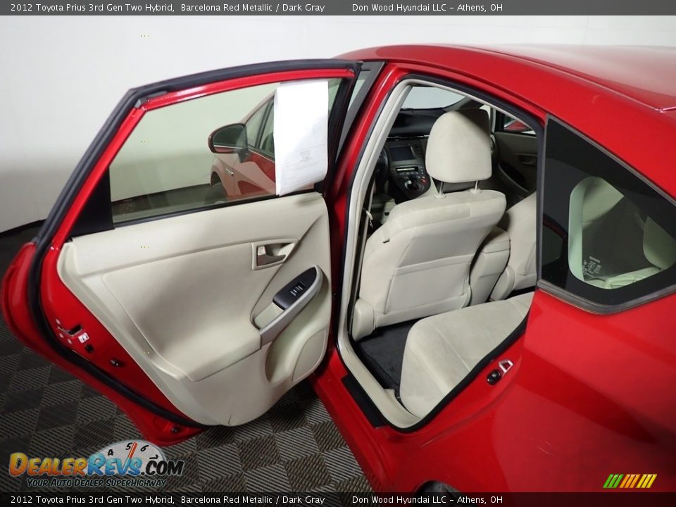 2012 Toyota Prius 3rd Gen Two Hybrid Barcelona Red Metallic / Dark Gray Photo #34