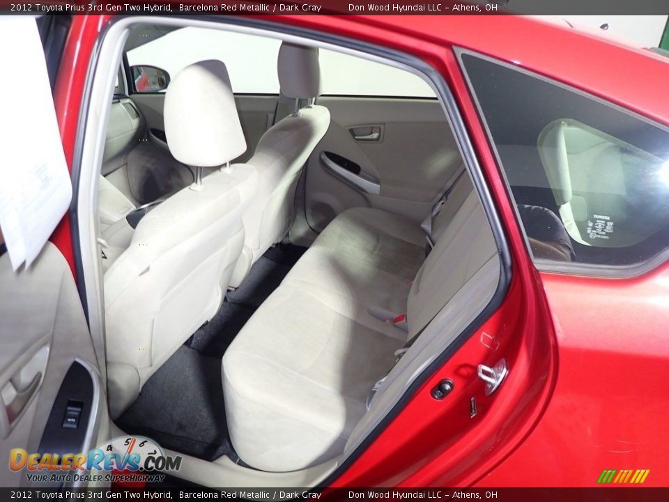 2012 Toyota Prius 3rd Gen Two Hybrid Barcelona Red Metallic / Dark Gray Photo #35