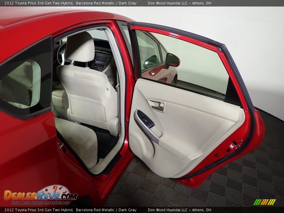 2012 Toyota Prius 3rd Gen Two Hybrid Barcelona Red Metallic / Dark Gray Photo #36