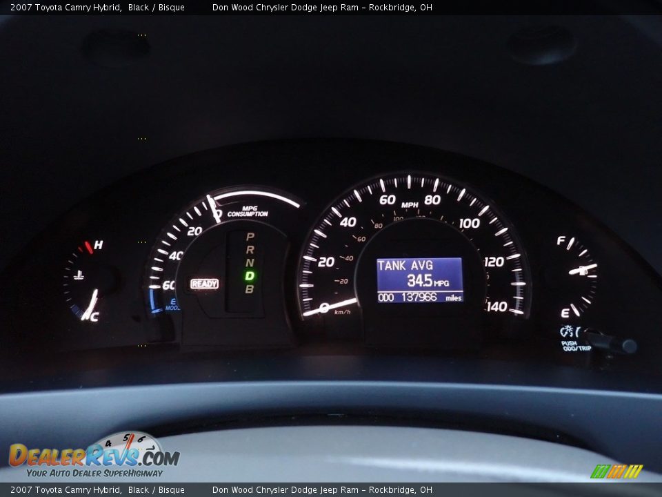 2007 Toyota Camry Hybrid Black / Bisque Photo #22