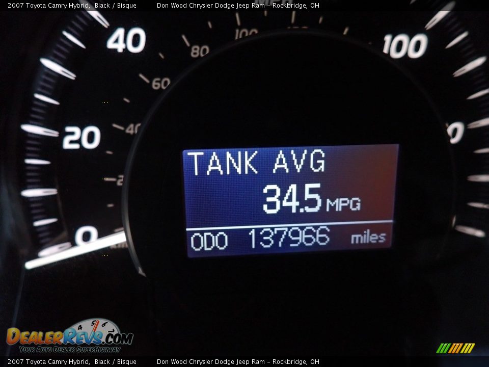 2007 Toyota Camry Hybrid Black / Bisque Photo #23