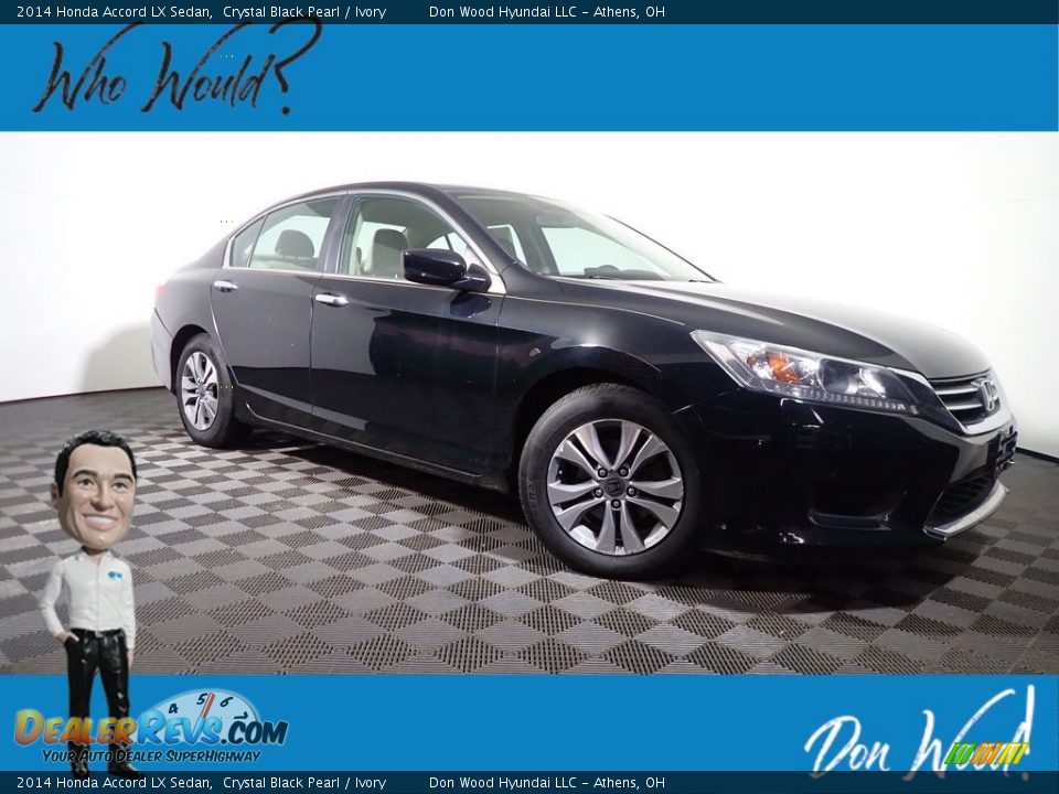 2014 Honda Accord LX Sedan Crystal Black Pearl / Ivory Photo #1