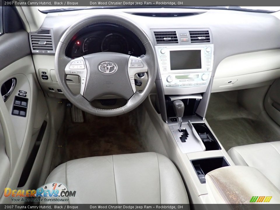 2007 Toyota Camry Hybrid Black / Bisque Photo #36