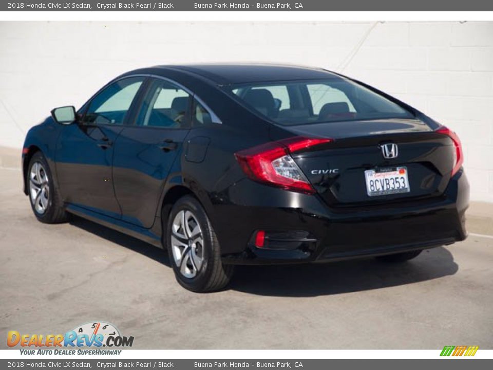 2018 Honda Civic LX Sedan Crystal Black Pearl / Black Photo #2