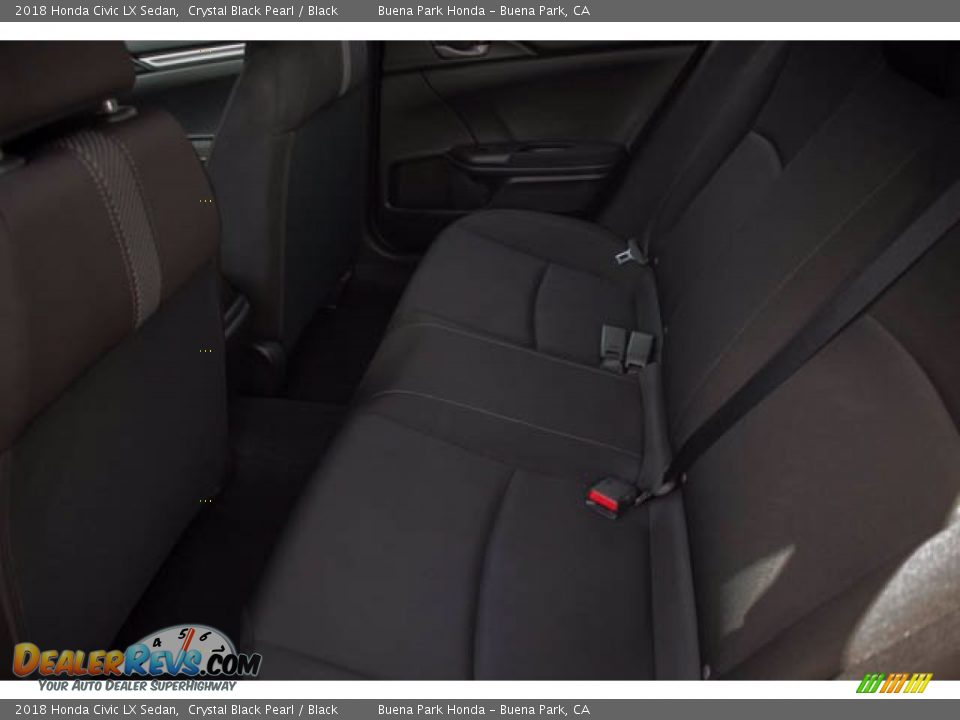 2018 Honda Civic LX Sedan Crystal Black Pearl / Black Photo #4
