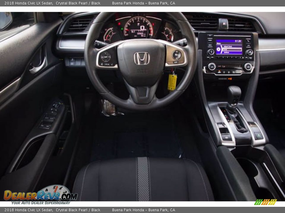2018 Honda Civic LX Sedan Crystal Black Pearl / Black Photo #5