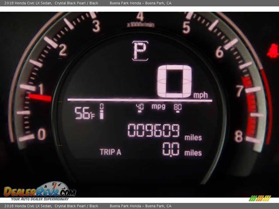 2018 Honda Civic LX Sedan Crystal Black Pearl / Black Photo #6