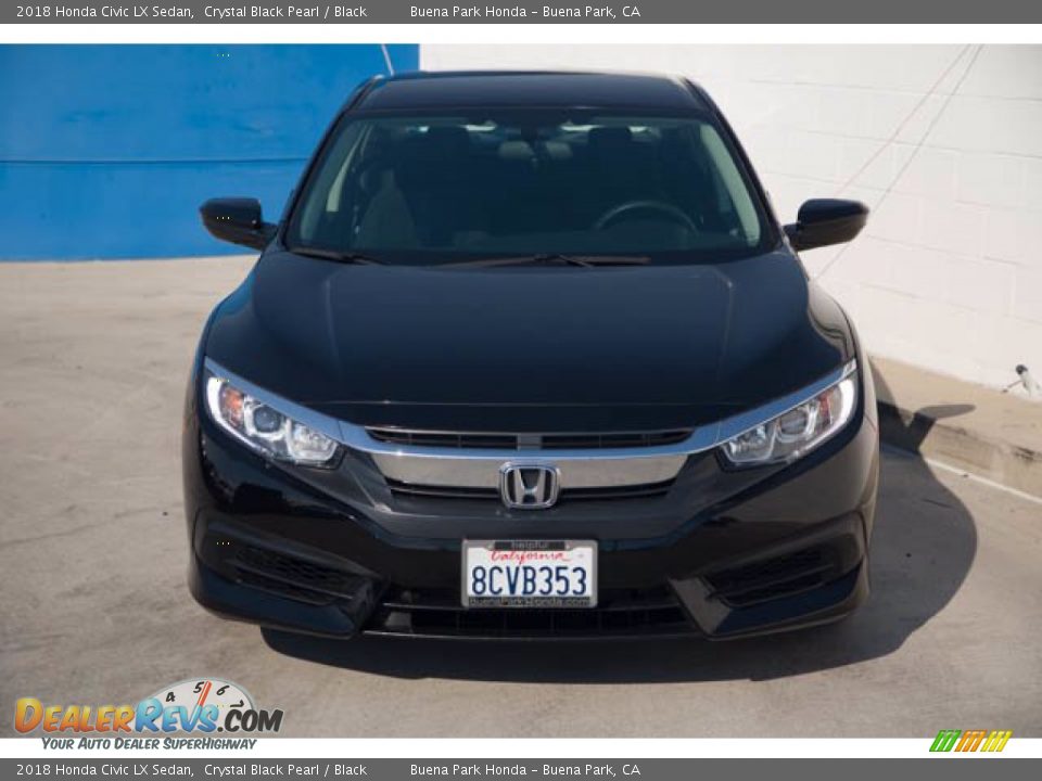 2018 Honda Civic LX Sedan Crystal Black Pearl / Black Photo #7