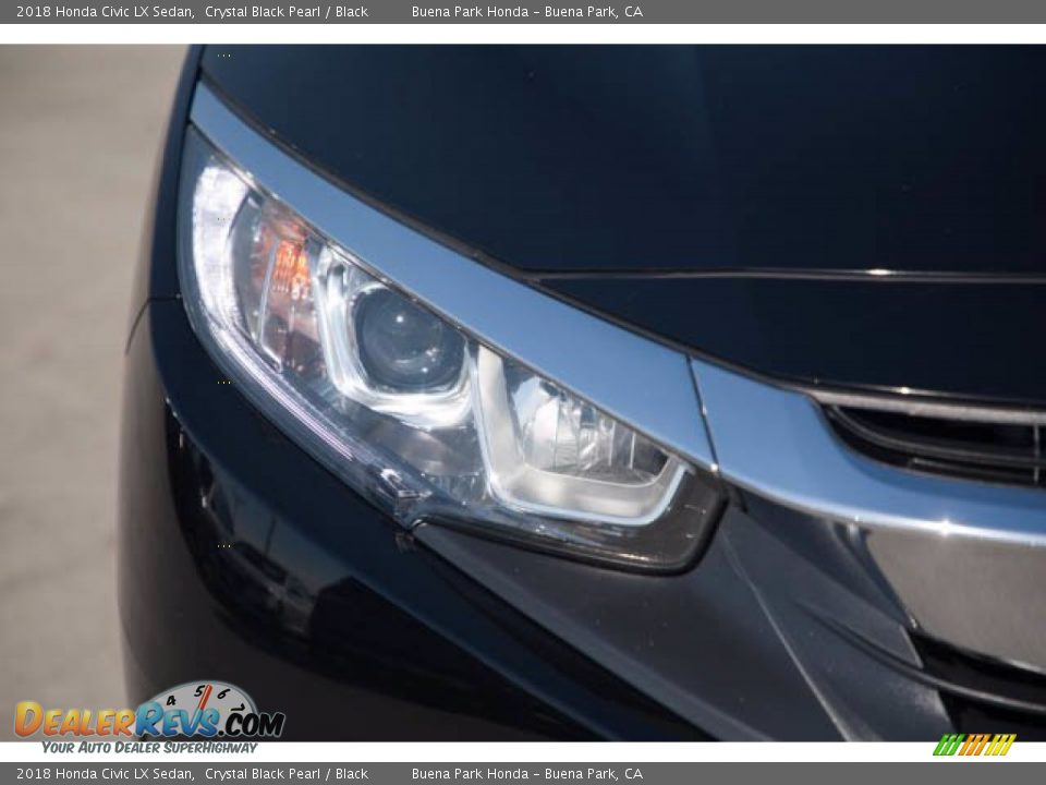 2018 Honda Civic LX Sedan Crystal Black Pearl / Black Photo #8