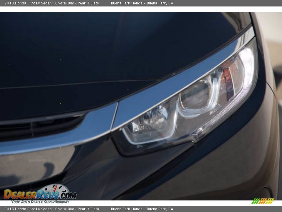 2018 Honda Civic LX Sedan Crystal Black Pearl / Black Photo #9