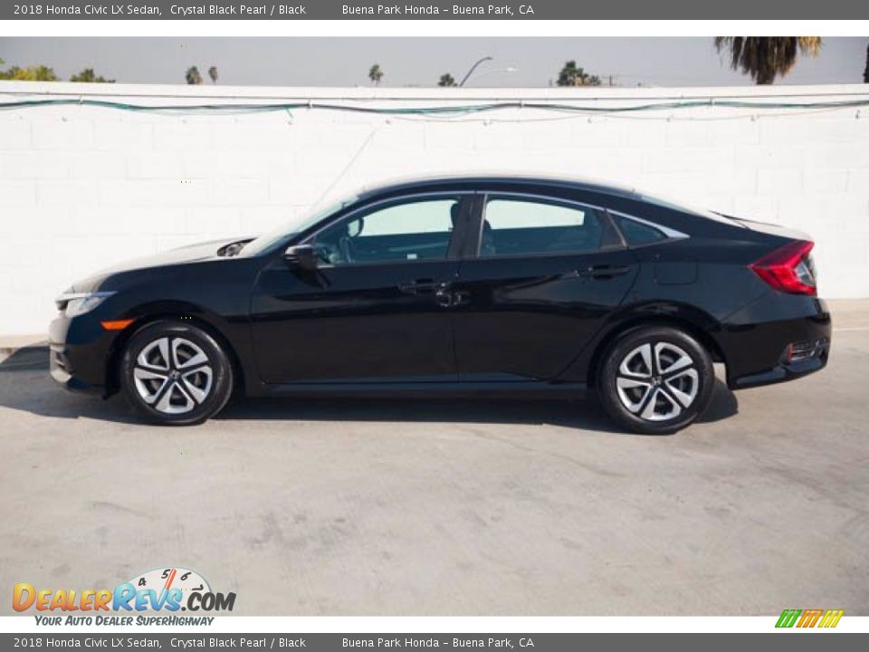 2018 Honda Civic LX Sedan Crystal Black Pearl / Black Photo #10