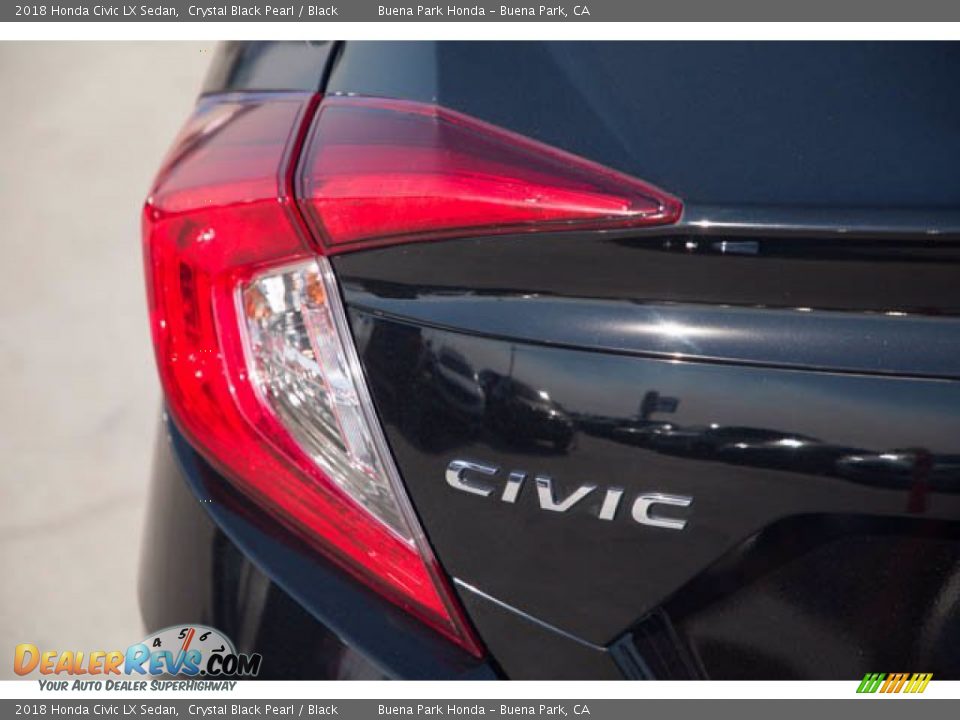 2018 Honda Civic LX Sedan Crystal Black Pearl / Black Photo #12