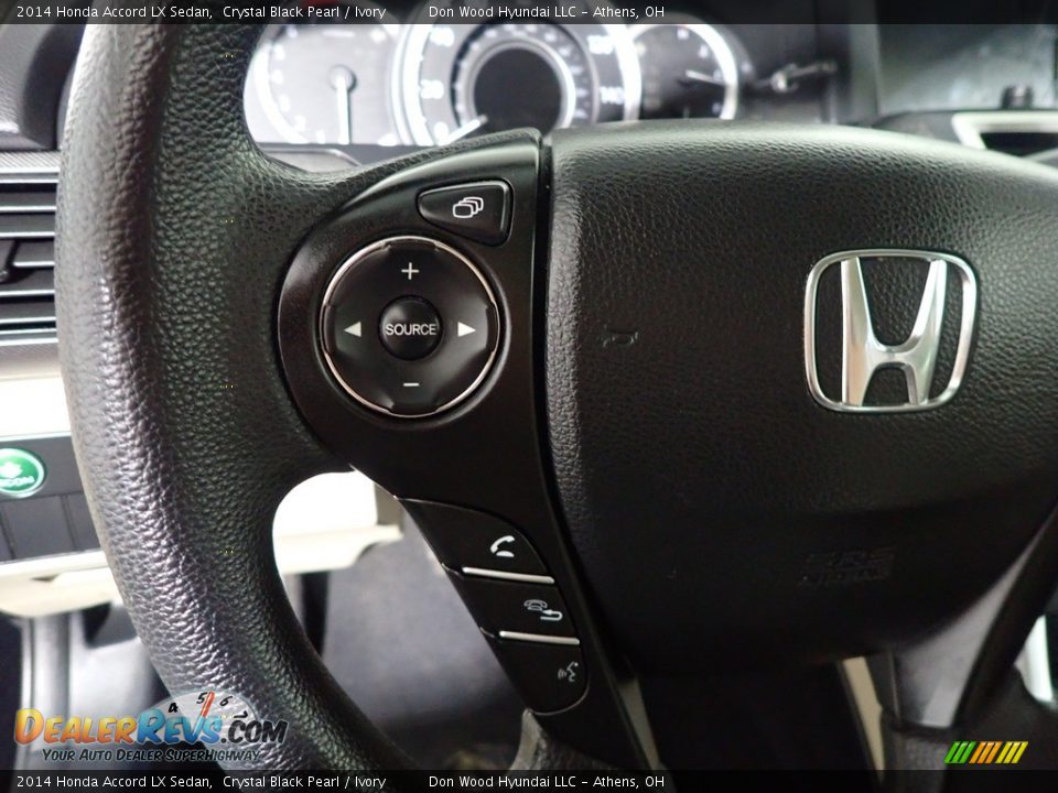 2014 Honda Accord LX Sedan Crystal Black Pearl / Ivory Photo #23