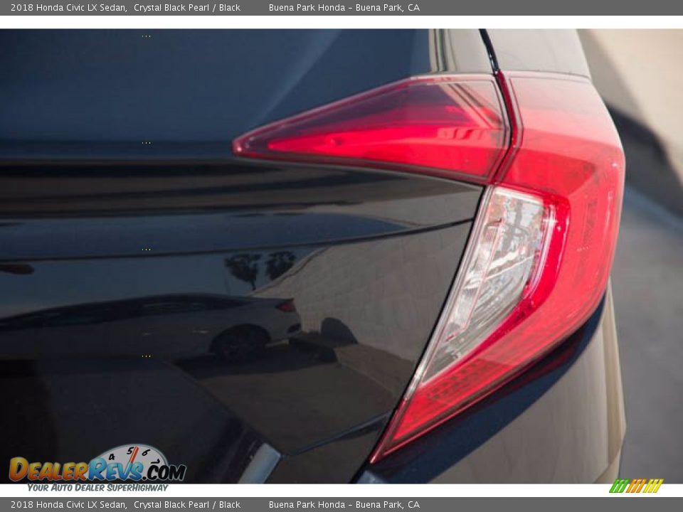 2018 Honda Civic LX Sedan Crystal Black Pearl / Black Photo #13