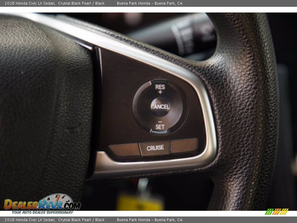 2018 Honda Civic LX Sedan Crystal Black Pearl / Black Photo #17