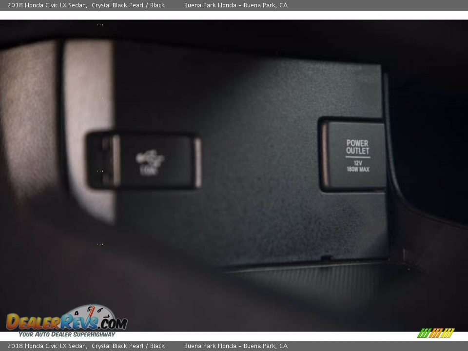 2018 Honda Civic LX Sedan Crystal Black Pearl / Black Photo #18