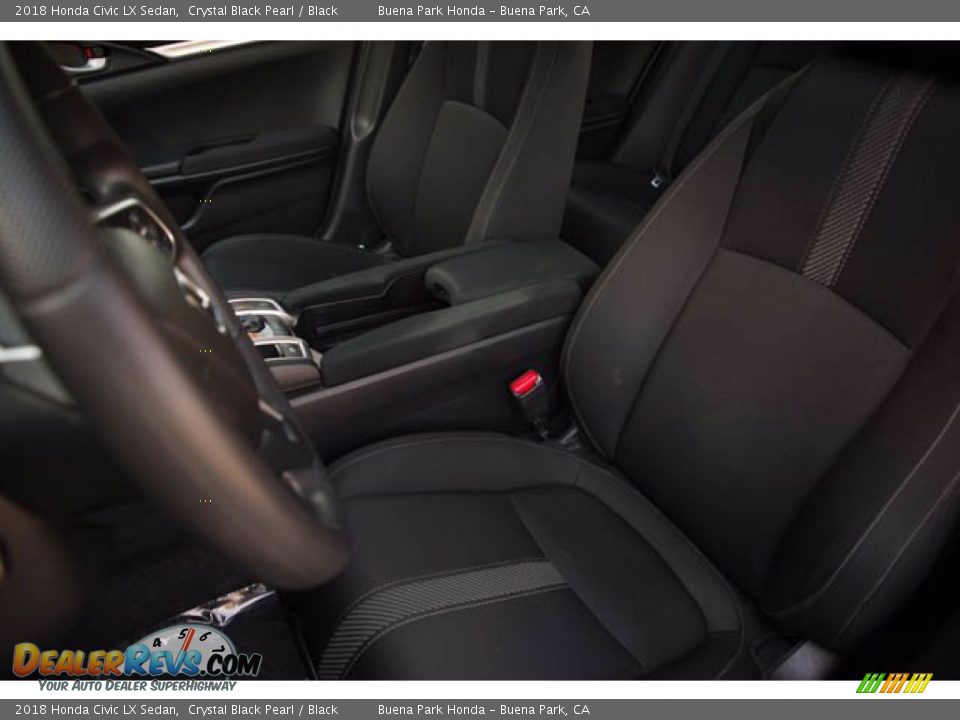 2018 Honda Civic LX Sedan Crystal Black Pearl / Black Photo #19