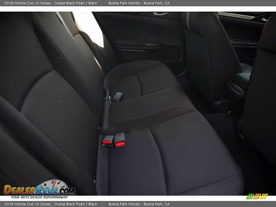 2018 Honda Civic LX Sedan Crystal Black Pearl / Black Photo #22