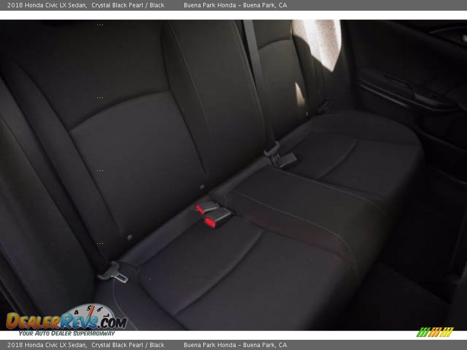 2018 Honda Civic LX Sedan Crystal Black Pearl / Black Photo #23