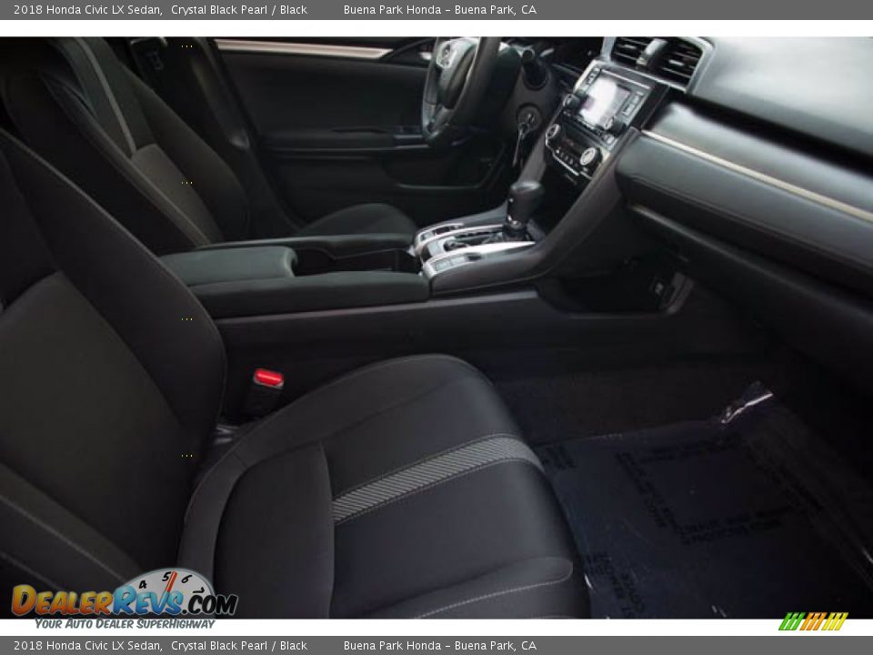 2018 Honda Civic LX Sedan Crystal Black Pearl / Black Photo #24