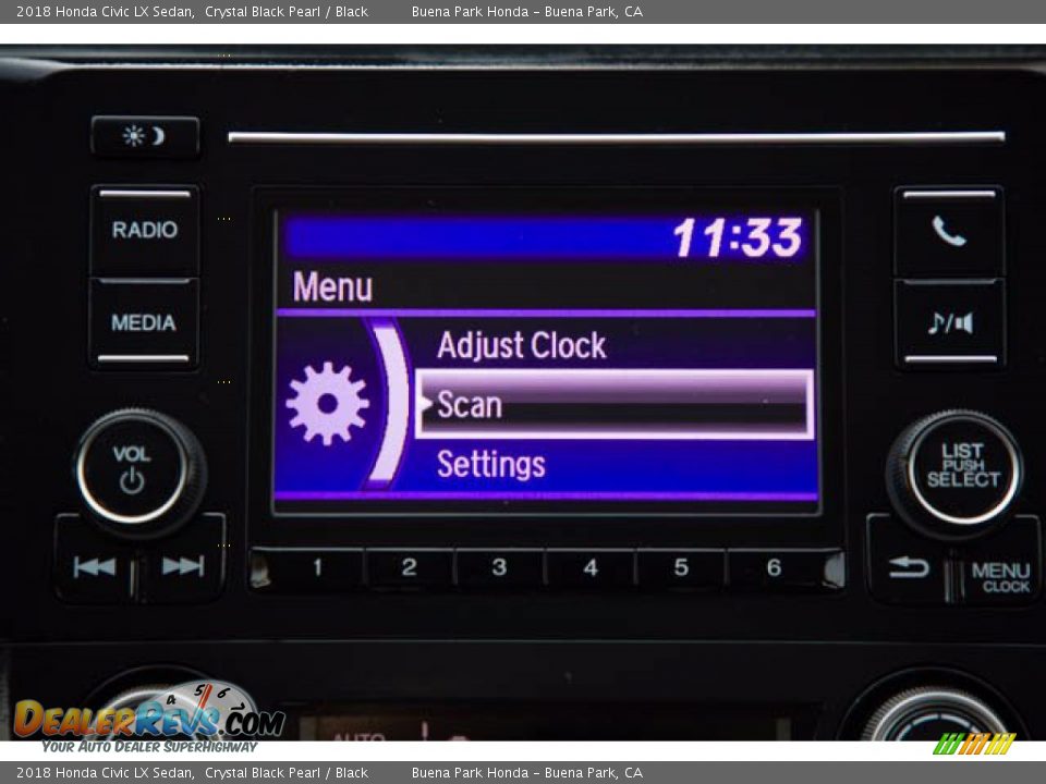 2018 Honda Civic LX Sedan Crystal Black Pearl / Black Photo #26