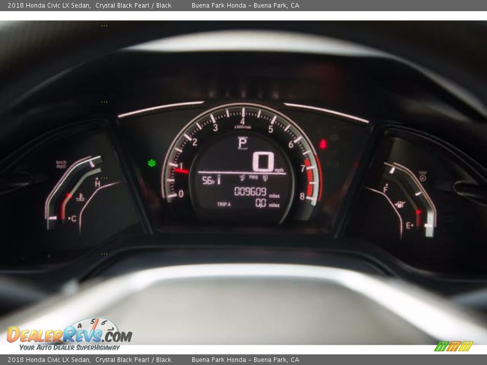 2018 Honda Civic LX Sedan Crystal Black Pearl / Black Photo #28