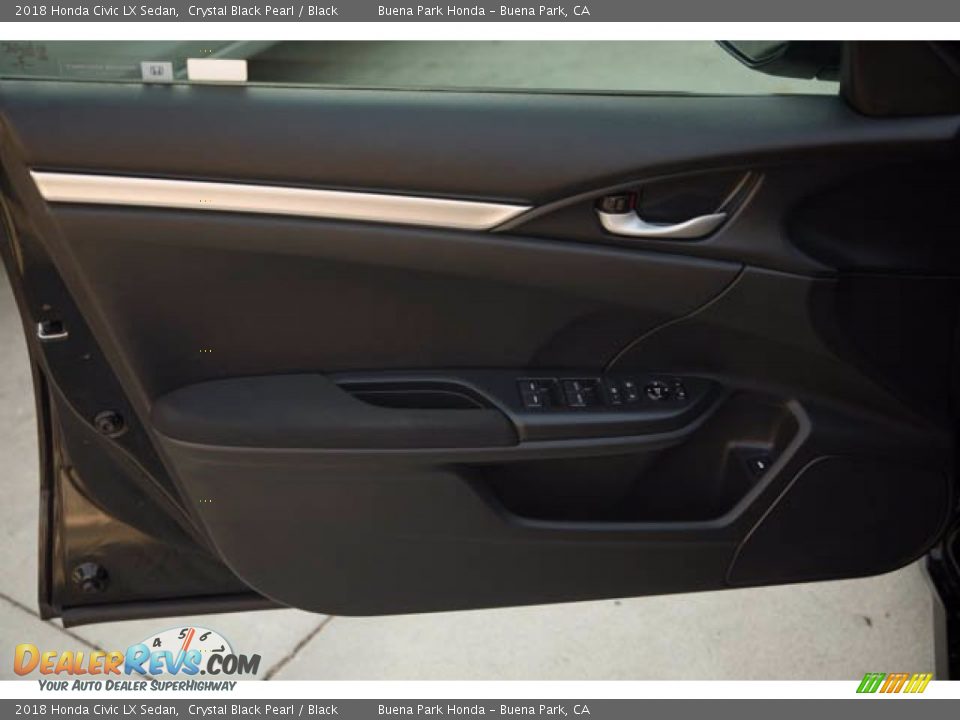 2018 Honda Civic LX Sedan Crystal Black Pearl / Black Photo #29