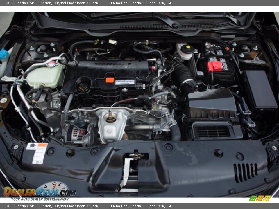 2018 Honda Civic LX Sedan Crystal Black Pearl / Black Photo #34