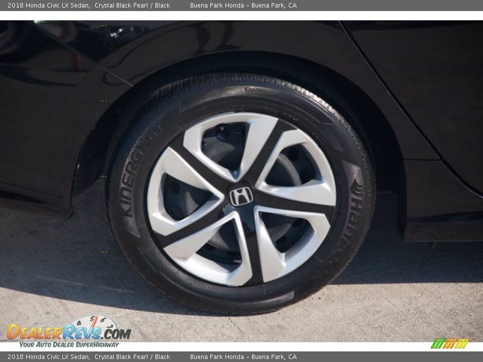 2018 Honda Civic LX Sedan Crystal Black Pearl / Black Photo #35