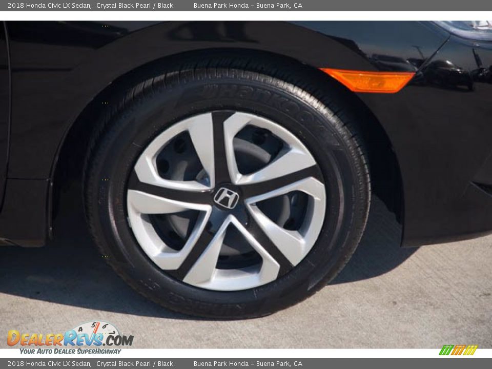 2018 Honda Civic LX Sedan Crystal Black Pearl / Black Photo #36