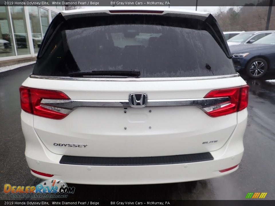 2019 Honda Odyssey Elite White Diamond Pearl / Beige Photo #4