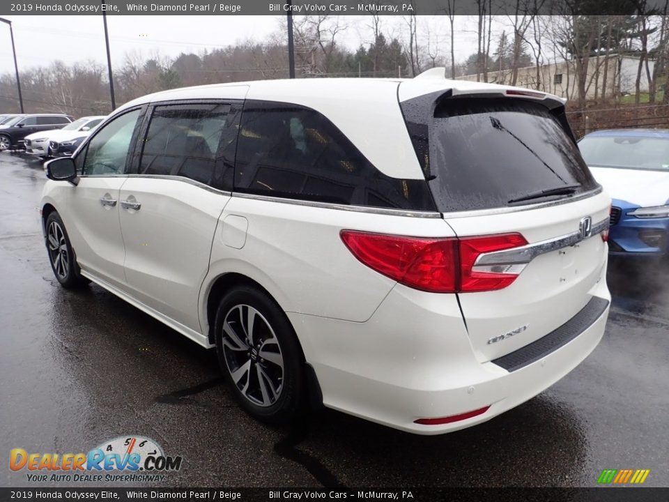 2019 Honda Odyssey Elite White Diamond Pearl / Beige Photo #6