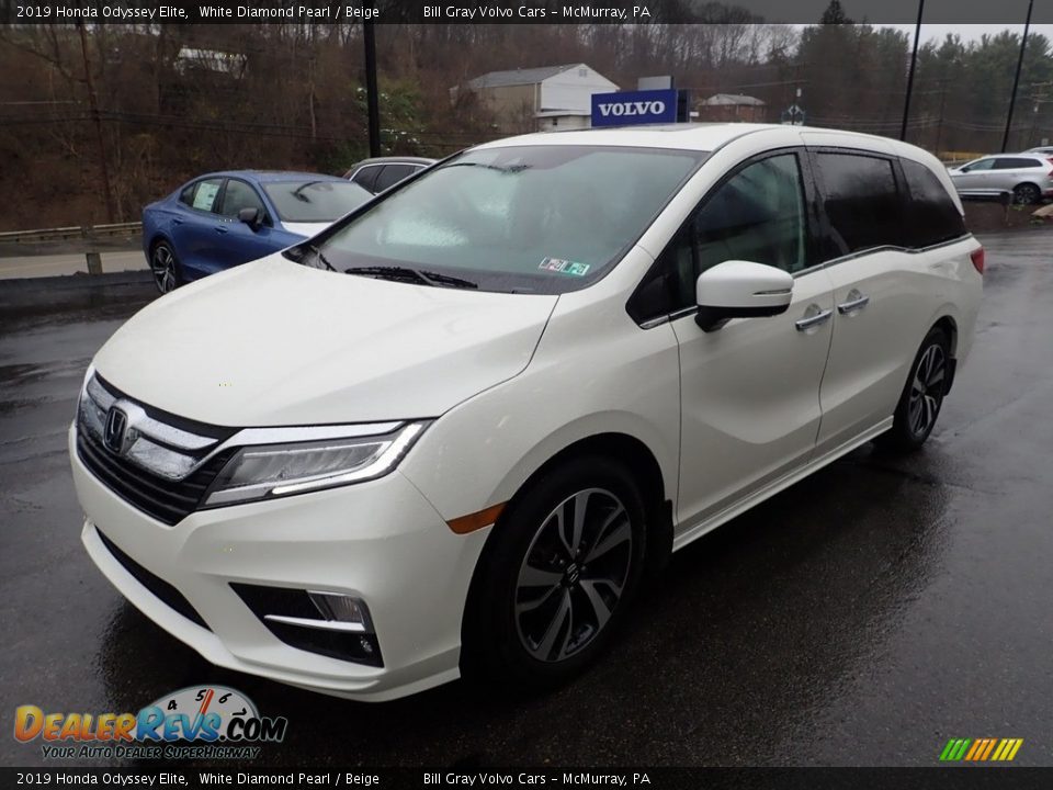 2019 Honda Odyssey Elite White Diamond Pearl / Beige Photo #8