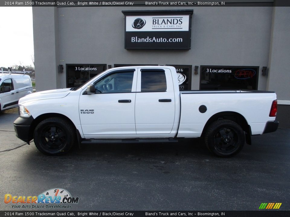 2014 Ram 1500 Tradesman Quad Cab Bright White / Black/Diesel Gray Photo #1